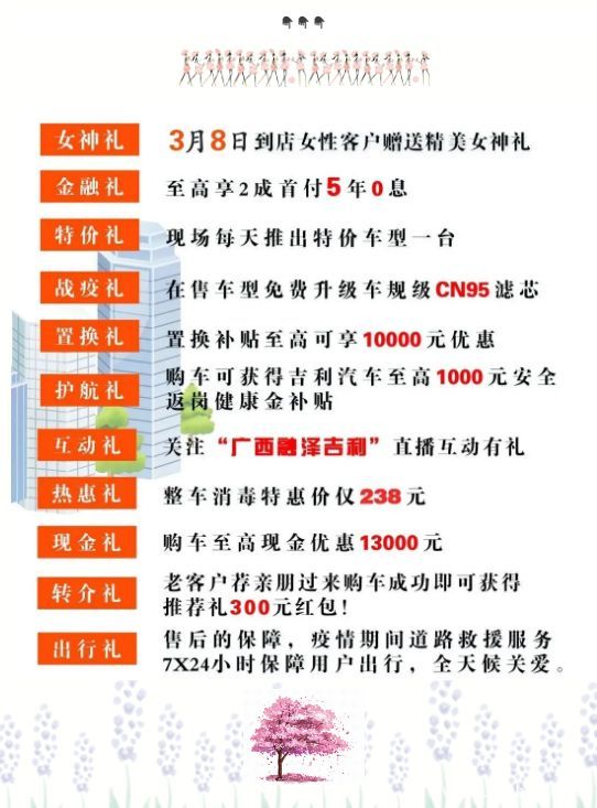 广西融泽吉利3.8女王节｜放价只为遇见你